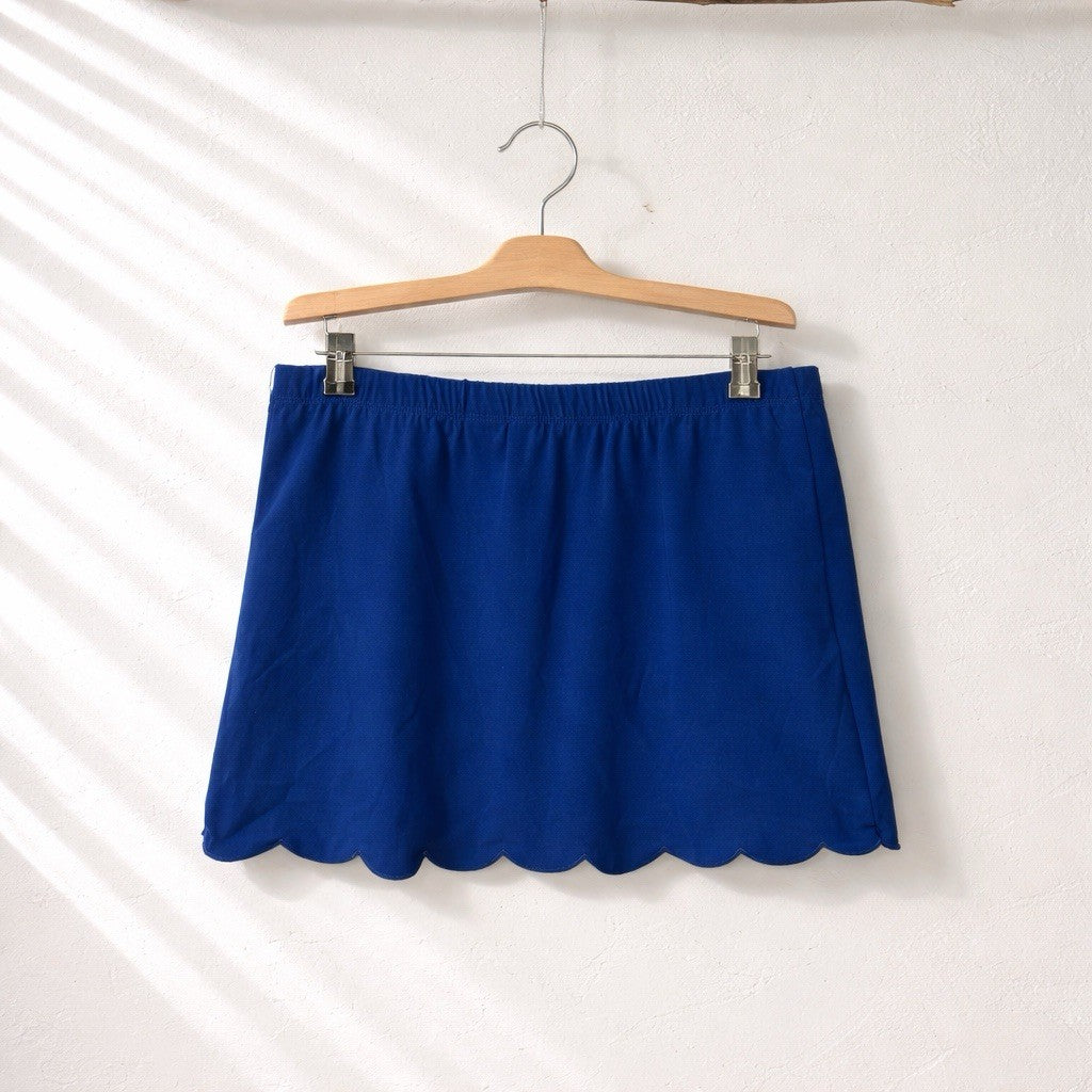 CeCe Women's Seaside Siren Scalloped-Edge Skirt Cover-up, Navy Small