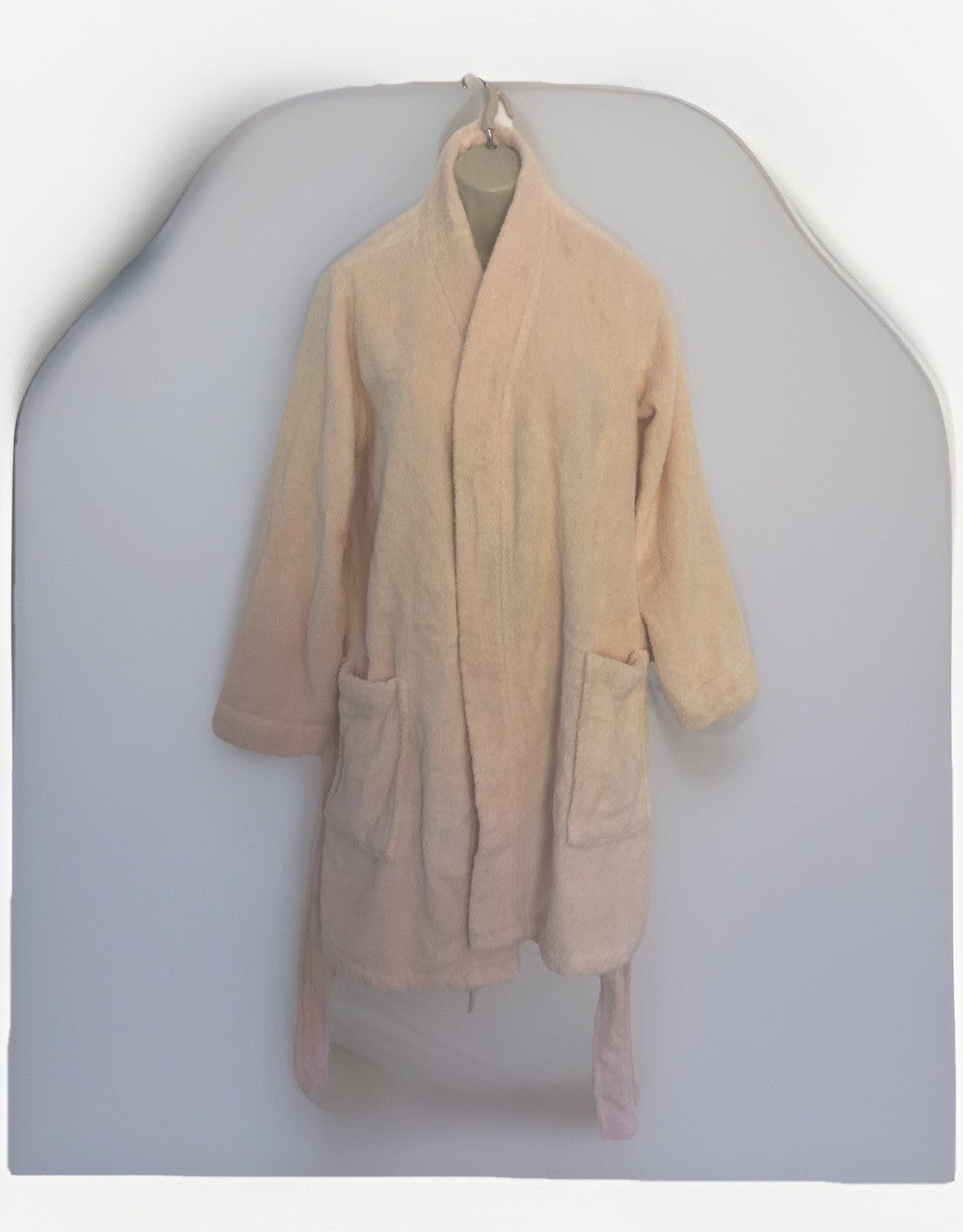 Arch Studio Terry Bath Robe, Blush Peach Small $160
