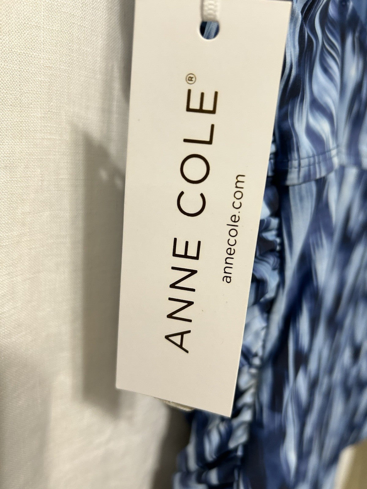 Anne Cole Plus 20W Printed Front Underwire One Piece Swimsuit Blue