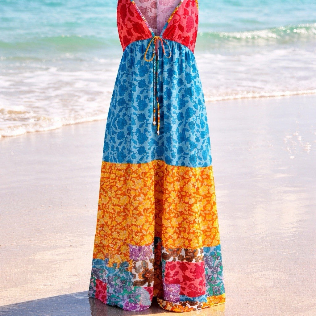 Bar III Beachside Boheme Tiered Maxi Dress Swim Cover-up, Medium