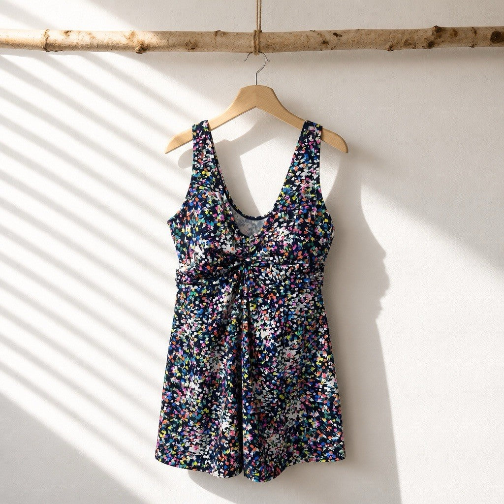 Island Escape Women's 10 Magnolia Printed Underwire Swim Dress
