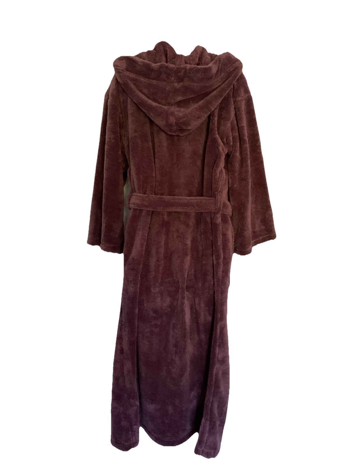 Arus Plum Hooded Long Bathrobe Long Unisex Small Plush