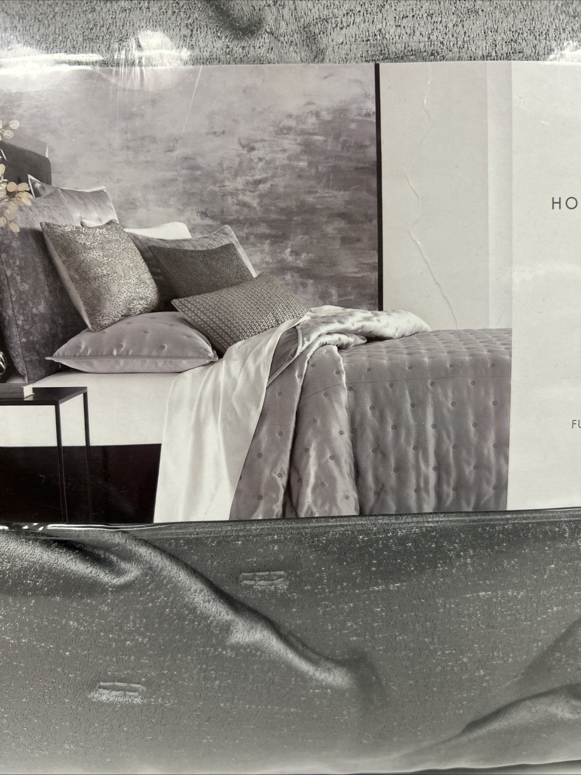 Hotel Collection Coverlet Mineral F/Q, Quilted Silver