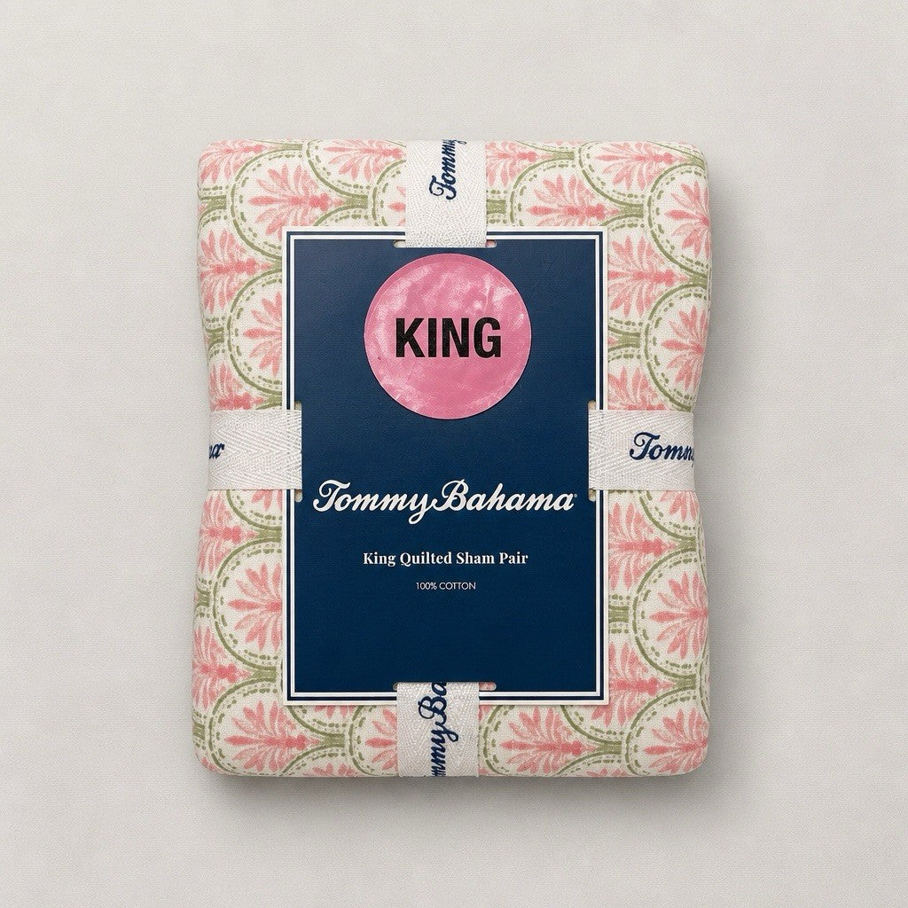 Tommy Bahama Coastal Bay Pink King Sham Set