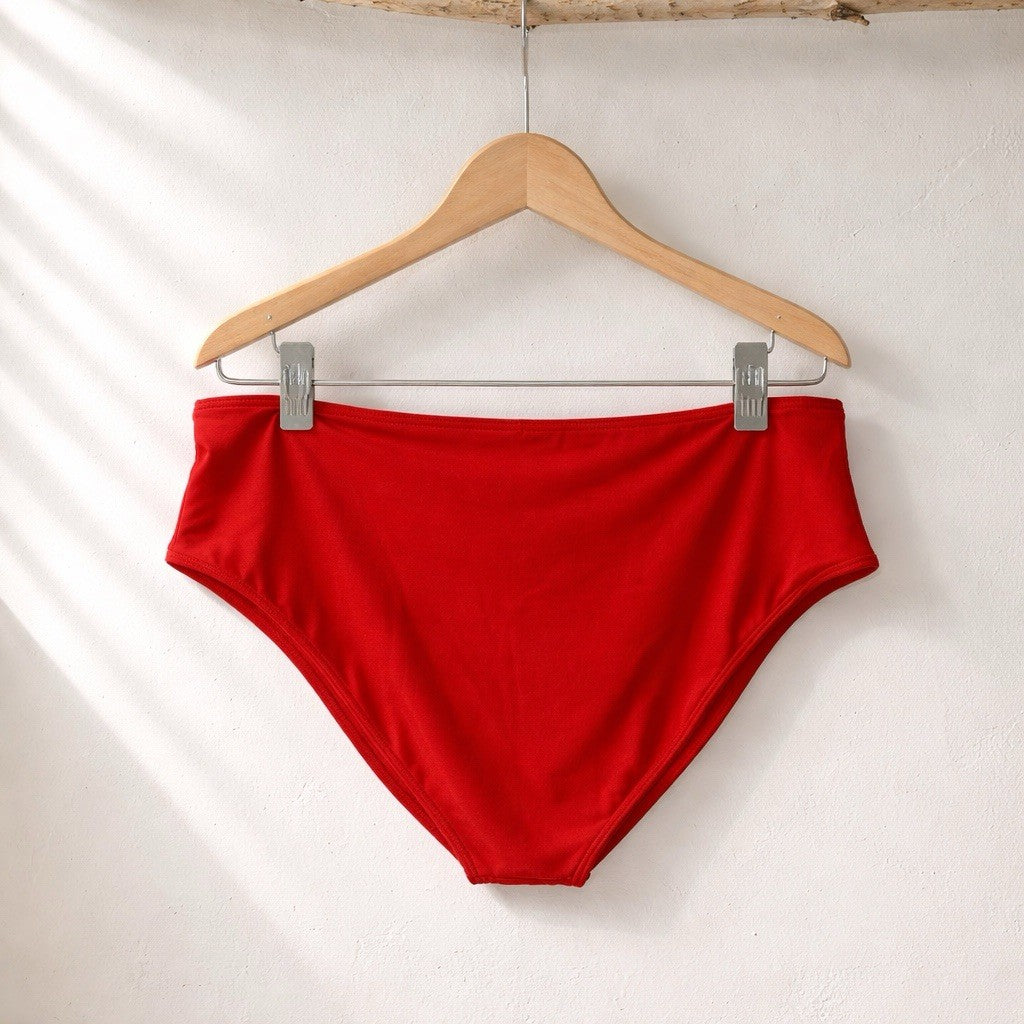 DKNY Women's Red Hipsyer Bikini Swimsuit Bottom NWT Size L