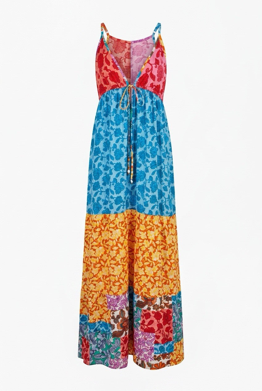 Bar III Beachside Boheme Tiered Maxi Dress Swim Cover-up, Medium