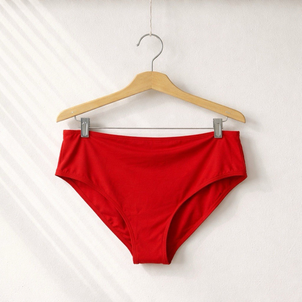 DKNY Women's Red Hipsyer Bikini Swimsuit Bottom NWT Size L